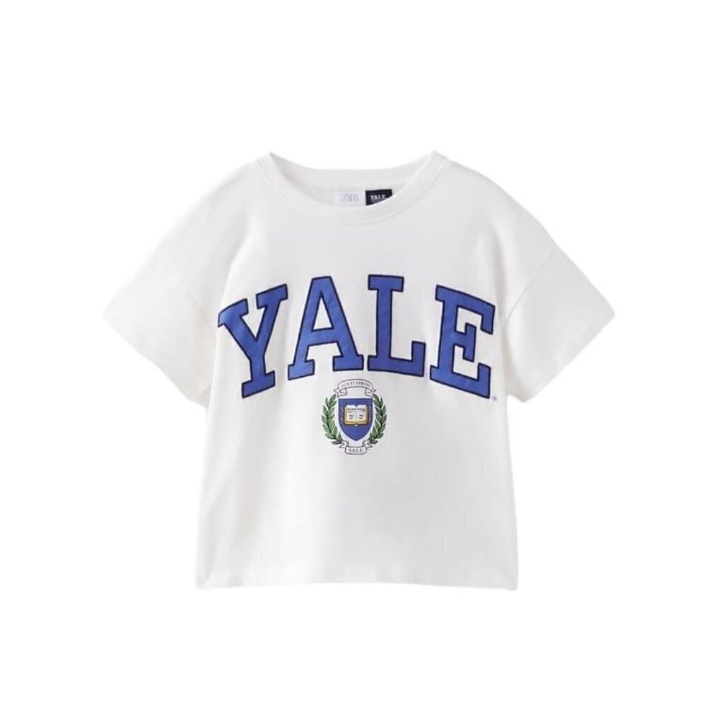 ZARA YALE™ UNIVERSITY PRINT T-SHIRT ECRU SIZE 9T  | 3037/626/712